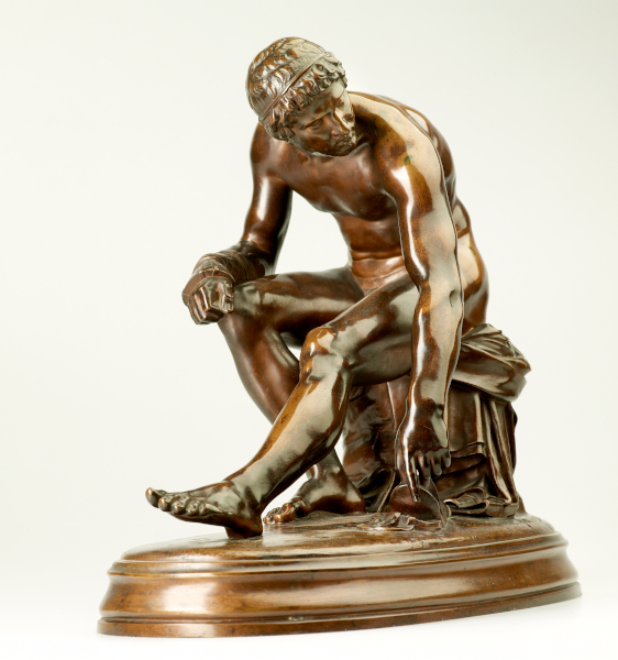 Sculpture "Le lutteur au repos" de François Rude