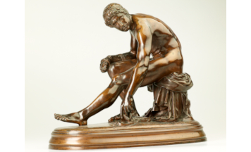 Sculpture "Le lutteur au repos" de François Rude