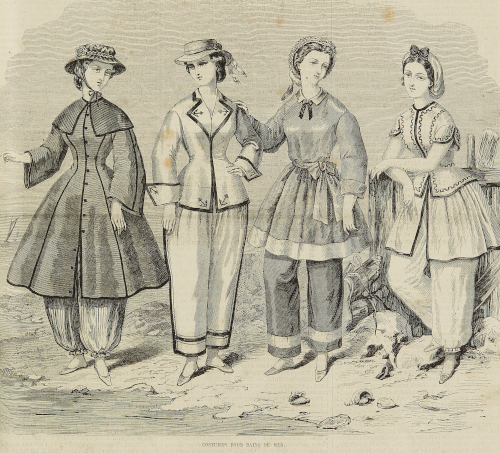 Costumes de mer, La Mode Illustrée, 20 juillet 1863 