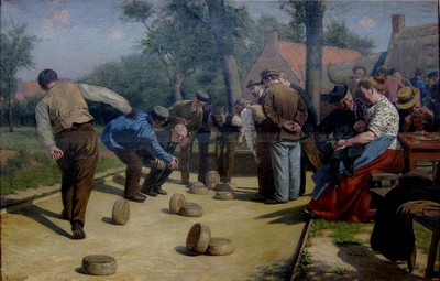 Jeu de bourles en Flandres, Rémy Gogghes, 1911