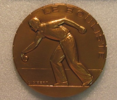 médaille jeu de boules lyonnaises côté face