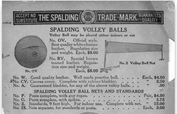 Ballon de volley-ball Spalding vers 1915