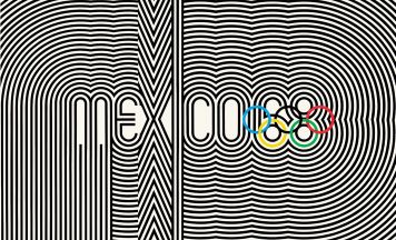 affiche officielle des jeux olympiques de mexico 1968