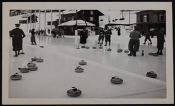 partie de curling en plein air
