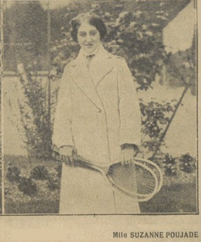 Suzanne Poujade et le tennis en 1914